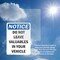 Signmission Do Not Leave Valuables In Your Vehicle, 7 in W x Rectangle, Plastic OS-2PACK-NS-P-710-V-11300 - alternate 3